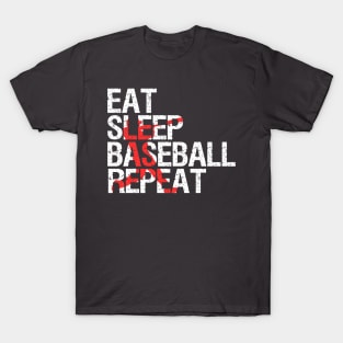 Eat Sleep Baseball Repeat Vintage T-Shirt